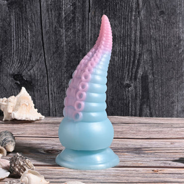 Selopa STUCK ON YOU - Blue/Pink 19 cm USB Rechargeable Vibrating Tentacle Fantasy Dildo Selopa