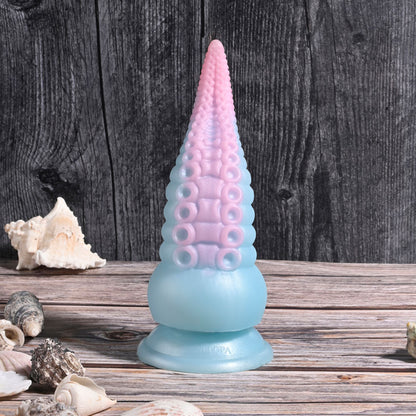 Selopa STUCK ON YOU - Blue/Pink 19 cm USB Rechargeable Vibrating Tentacle Fantasy Dildo Selopa