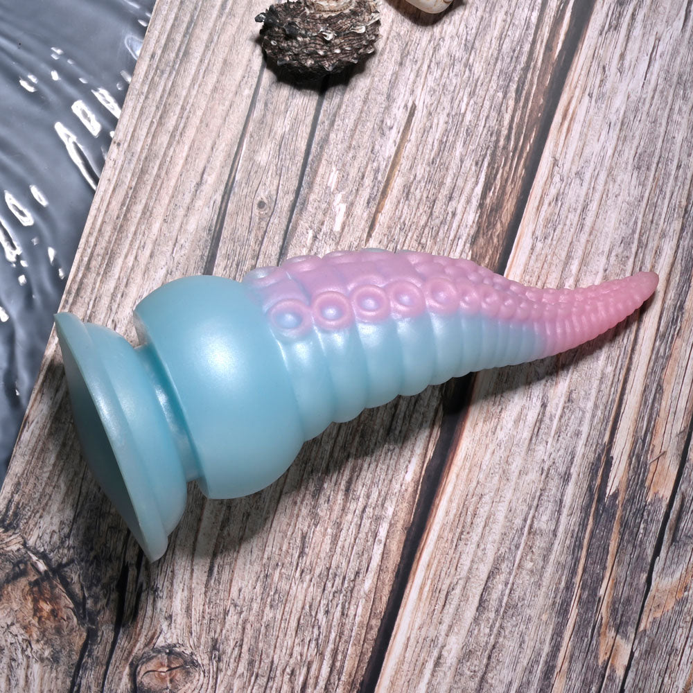 Selopa STUCK ON YOU - Blue/Pink 19 cm USB Rechargeable Vibrating Tentacle Fantasy Dildo Selopa