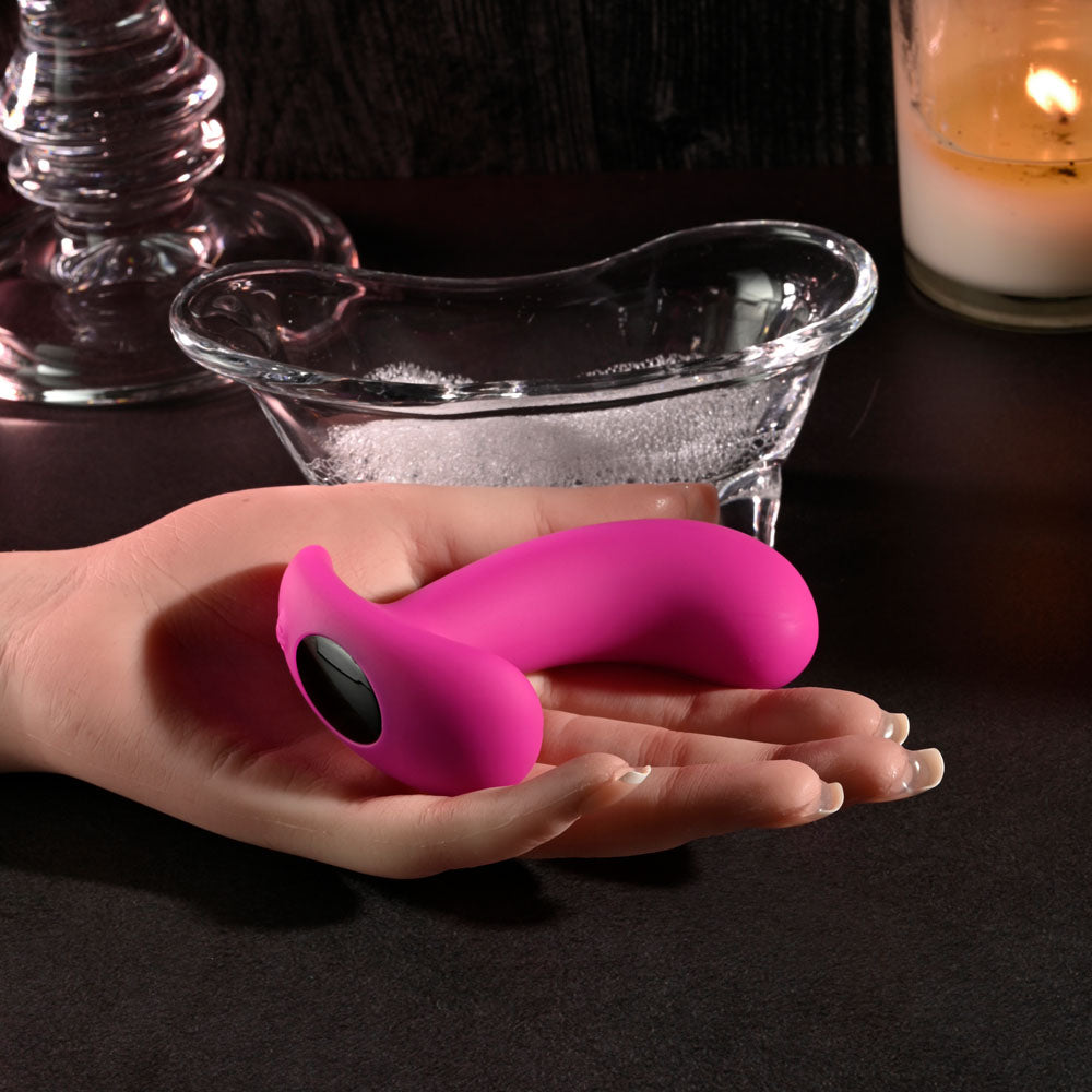 Selopa HOOKING UP - Pink 9.5 cm USB Rechargeable Vibrator with Wireless Remote Selopa