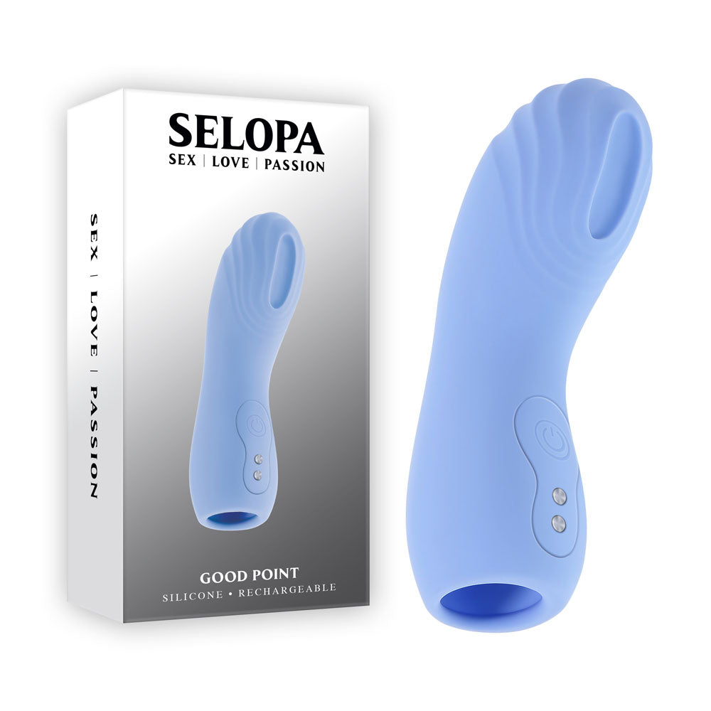 Selopa GOOD POINT - Purple USB Rechargeable Hollow Vibrating Finger Stimulator Selopa