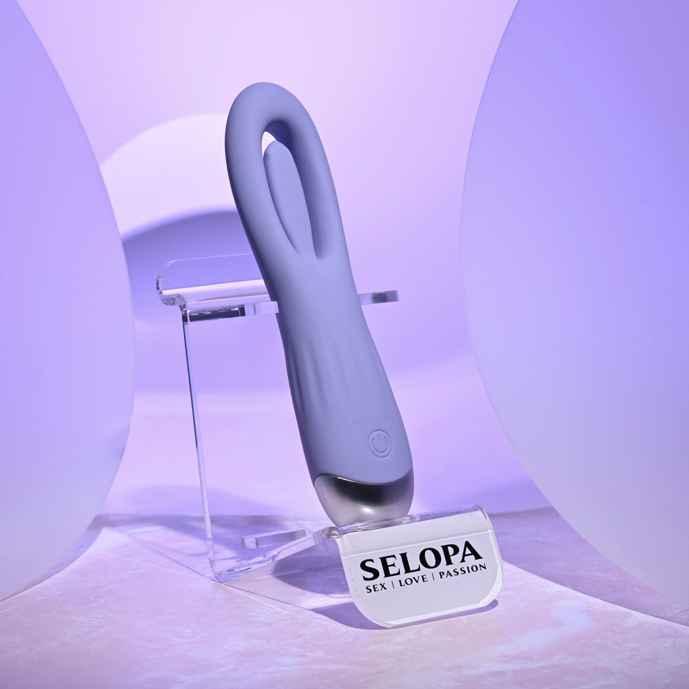Selopa IN A FLAP - Purple 15 cm USB Rechargeable Flicking Stimulator Selopa