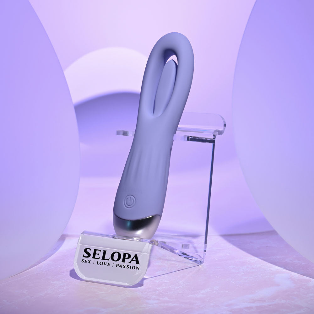 Selopa IN A FLAP - Purple 15 cm USB Rechargeable Flicking Stimulator Selopa