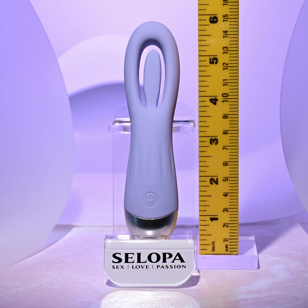 Selopa IN A FLAP - Purple 15 cm USB Rechargeable Flicking Stimulator Selopa