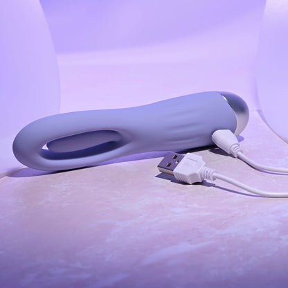 Selopa IN A FLAP - Purple 15 cm USB Rechargeable Flicking Stimulator Selopa