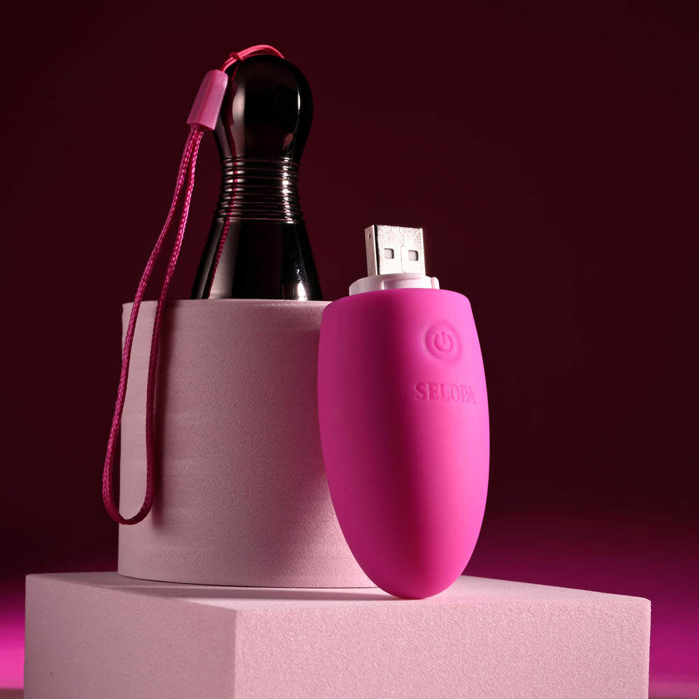 Selopa COMPANION - Pink 11.9 cm USB Rechargeable Vibrating Egg Selopa