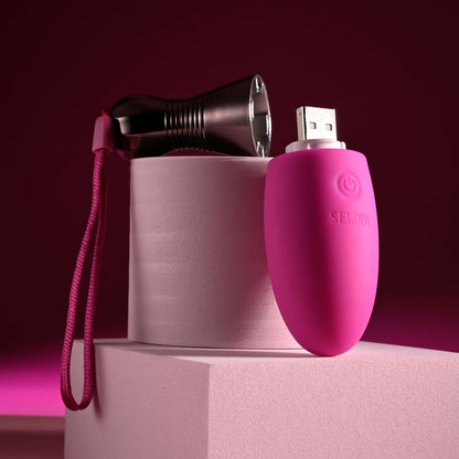 Selopa COMPANION - Pink 11.9 cm USB Rechargeable Vibrating Egg Selopa