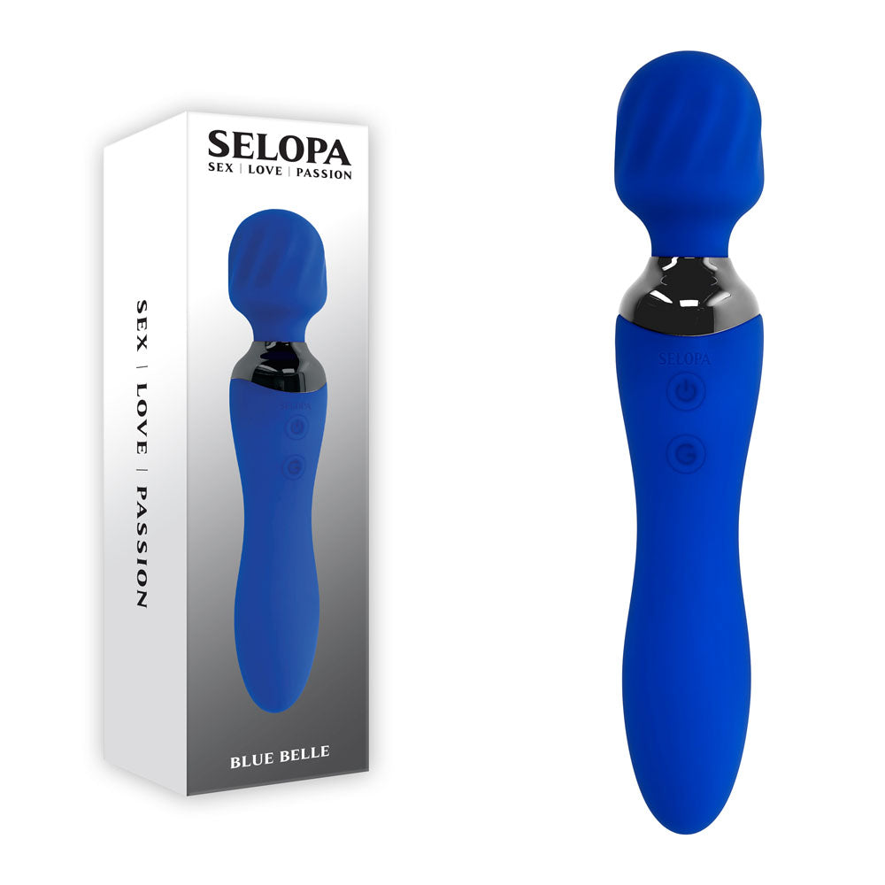 Selopa BLUE BELLE - Blue USB Rechargeable 20 cm Massage Wand Selopa