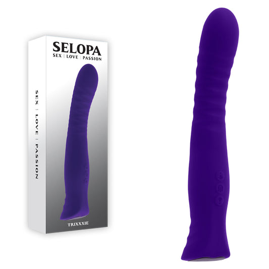 Selopa TRIXXXIE - Purple 22.2 cm USB Rechargeable Vibrator Purple - Club X