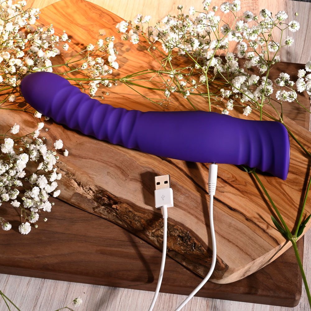 Selopa TRIXXXIE - Purple 22.2 cm USB Rechargeable Vibrator Selopa