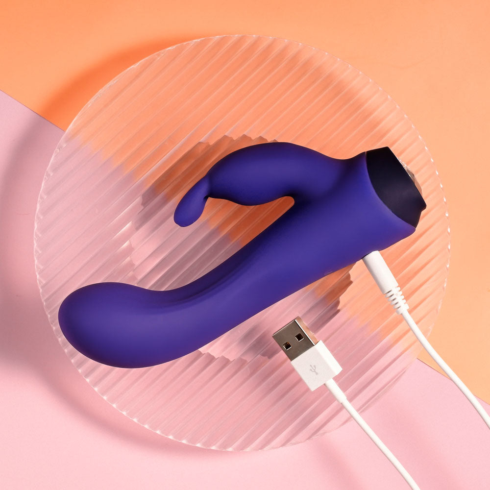Selopa PLUM JOB - Purple 13.5 cm USB Rechargeable Rabbit Vibrator Selopa