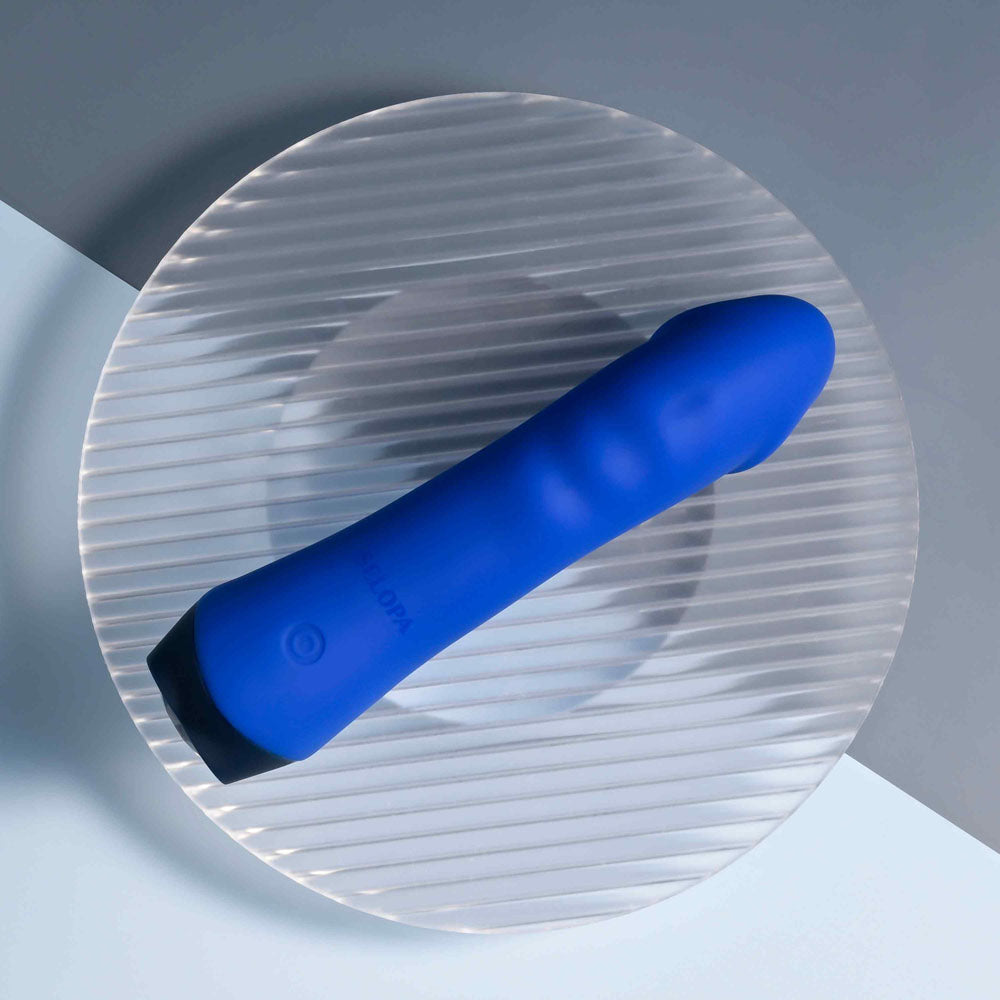 Selopa BLUE BANGER - Blue 13.6 cm USB Rechargeable Vibrator Selopa