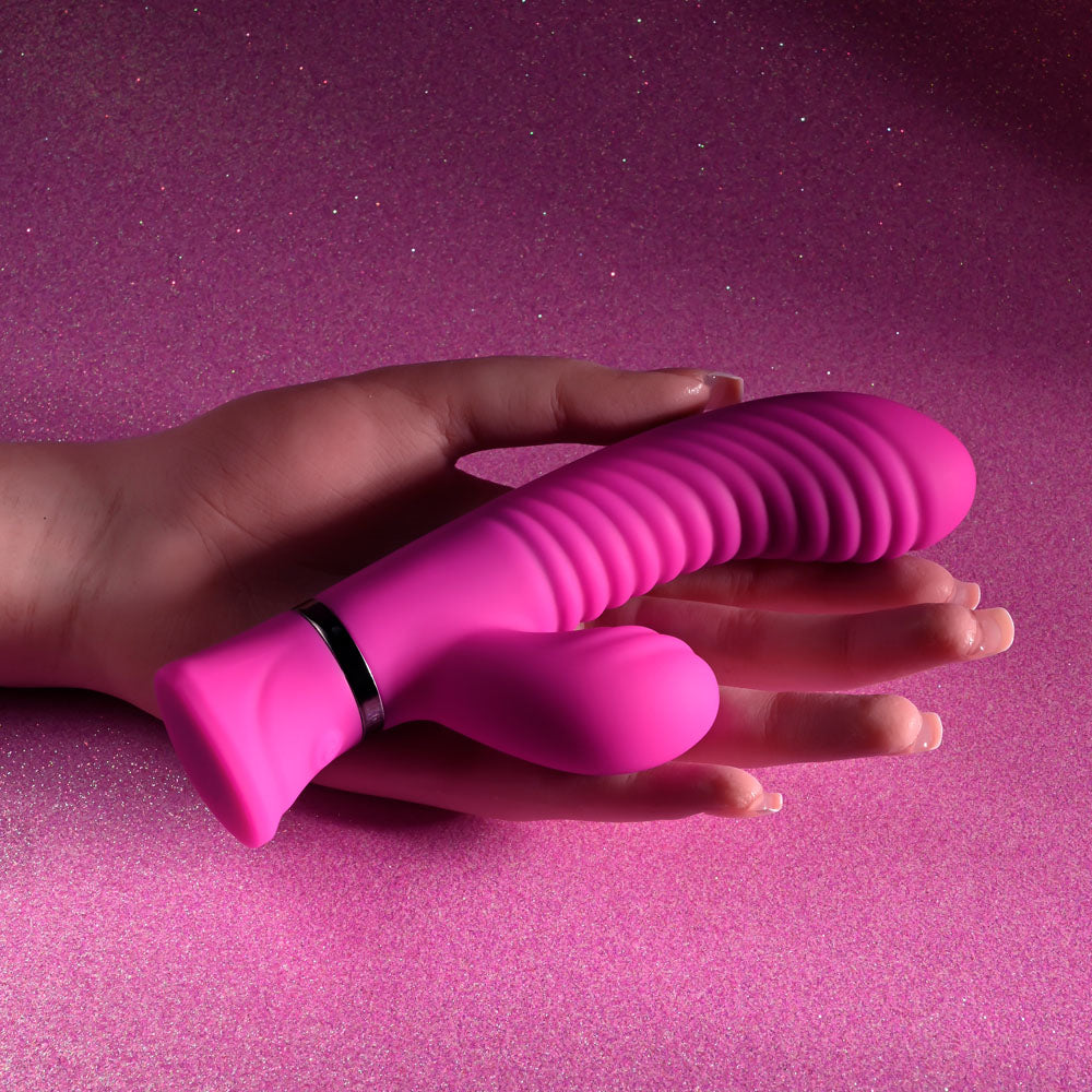 Selopa NEXT WAVE - Pink 16.4 cm USB Rechargeable Dual Vibrator Selopa