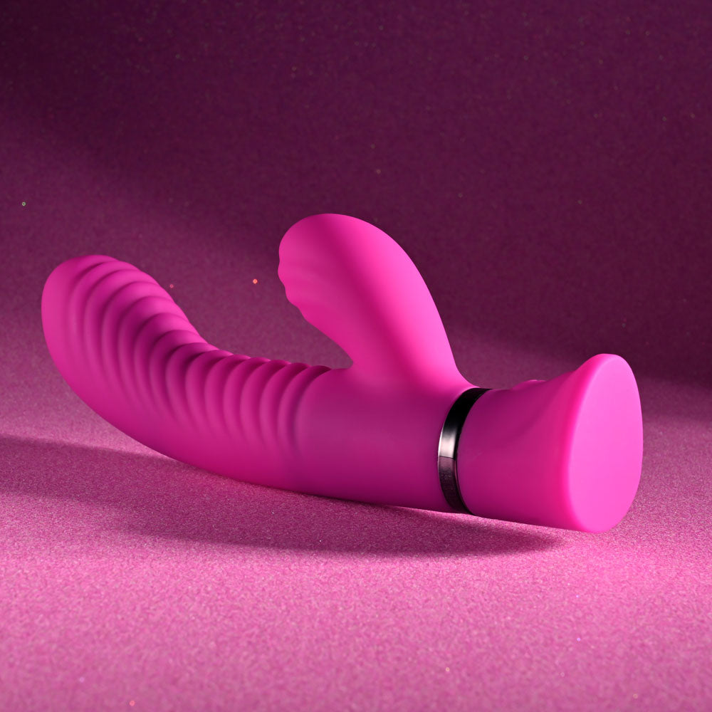 Selopa NEXT WAVE - Pink 16.4 cm USB Rechargeable Dual Vibrator Selopa