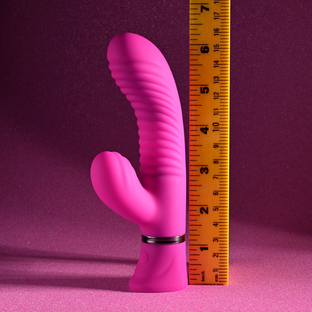 Selopa NEXT WAVE - Pink 16.4 cm USB Rechargeable Dual Vibrator Selopa