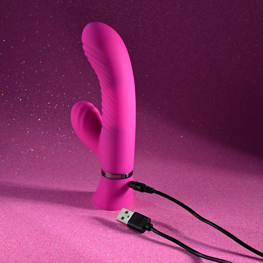 Selopa NEXT WAVE - Pink 16.4 cm USB Rechargeable Dual Vibrator Selopa
