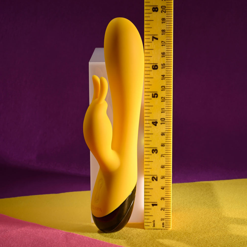 Selopa BUZZZ BUNNY - Yellow 19.7 cm USB Rechargeable Rabbit Vibrator Selopa
