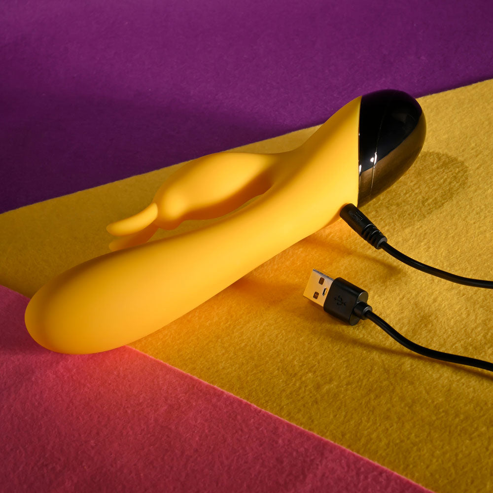 Selopa BUZZZ BUNNY - Yellow 19.7 cm USB Rechargeable Rabbit Vibrator Selopa