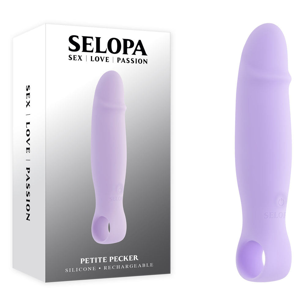 Selopa PETITE PECKER - Purple 11.7 cm USB Rechargeable Mini Vibrator Selopa