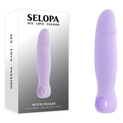 Selopa PETITE PECKER - Purple 11.7 cm USB Rechargeable Mini Vibrator Selopa