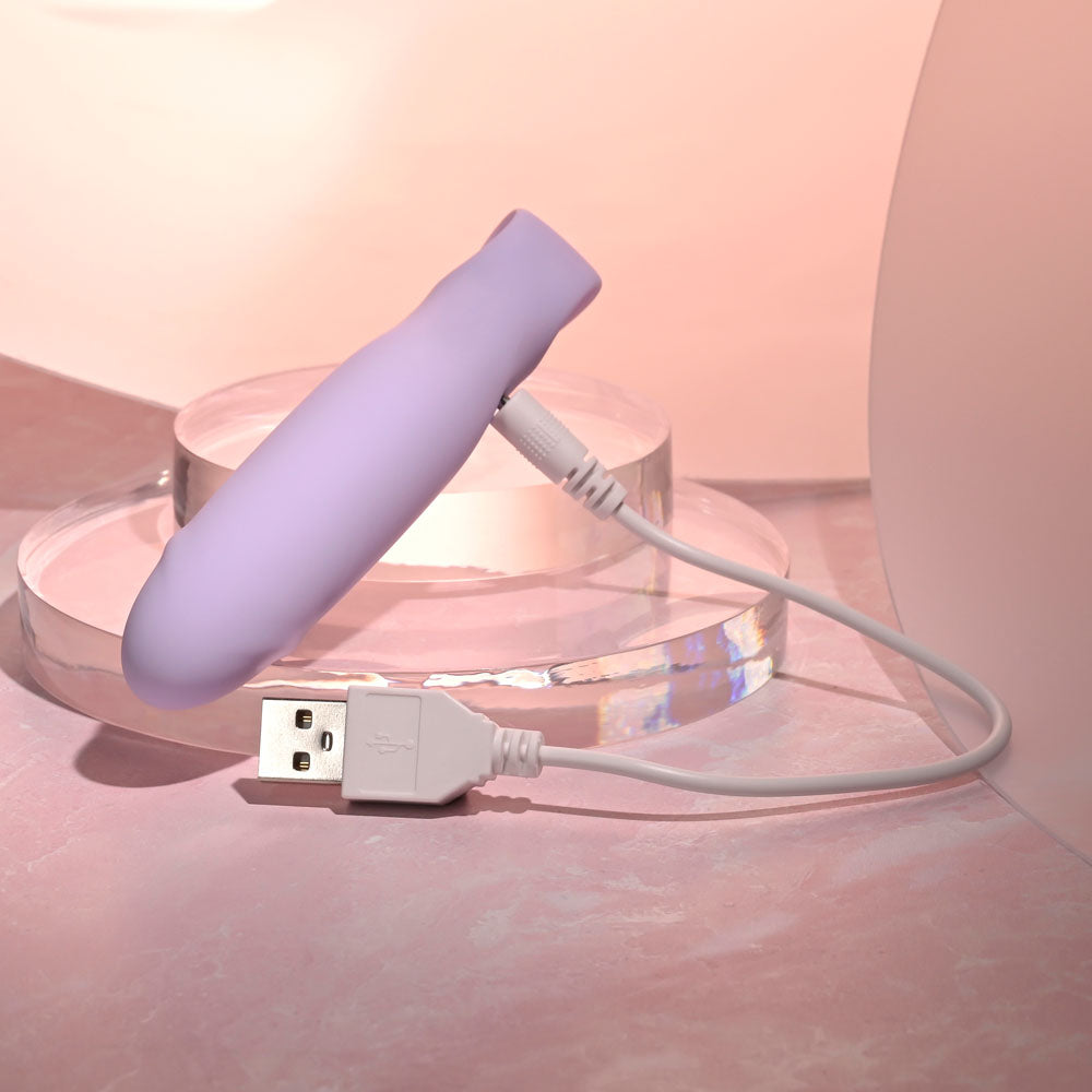 Selopa PETITE PECKER - Purple 11.7 cm USB Rechargeable Mini Vibrator Selopa