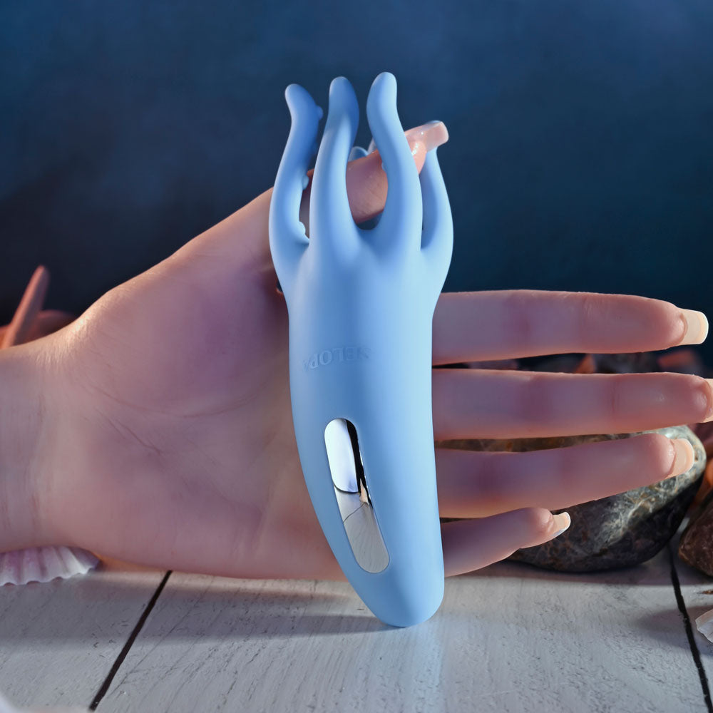 Selopa TENTACLE TICKLER - Blue USB Rechargeable Vibrating Stimulator Selopa