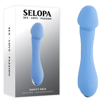 Selopa DAINTY DICK - Baby Blue 11.9 cm USB Rechargeable Mini Vibrator Selopa