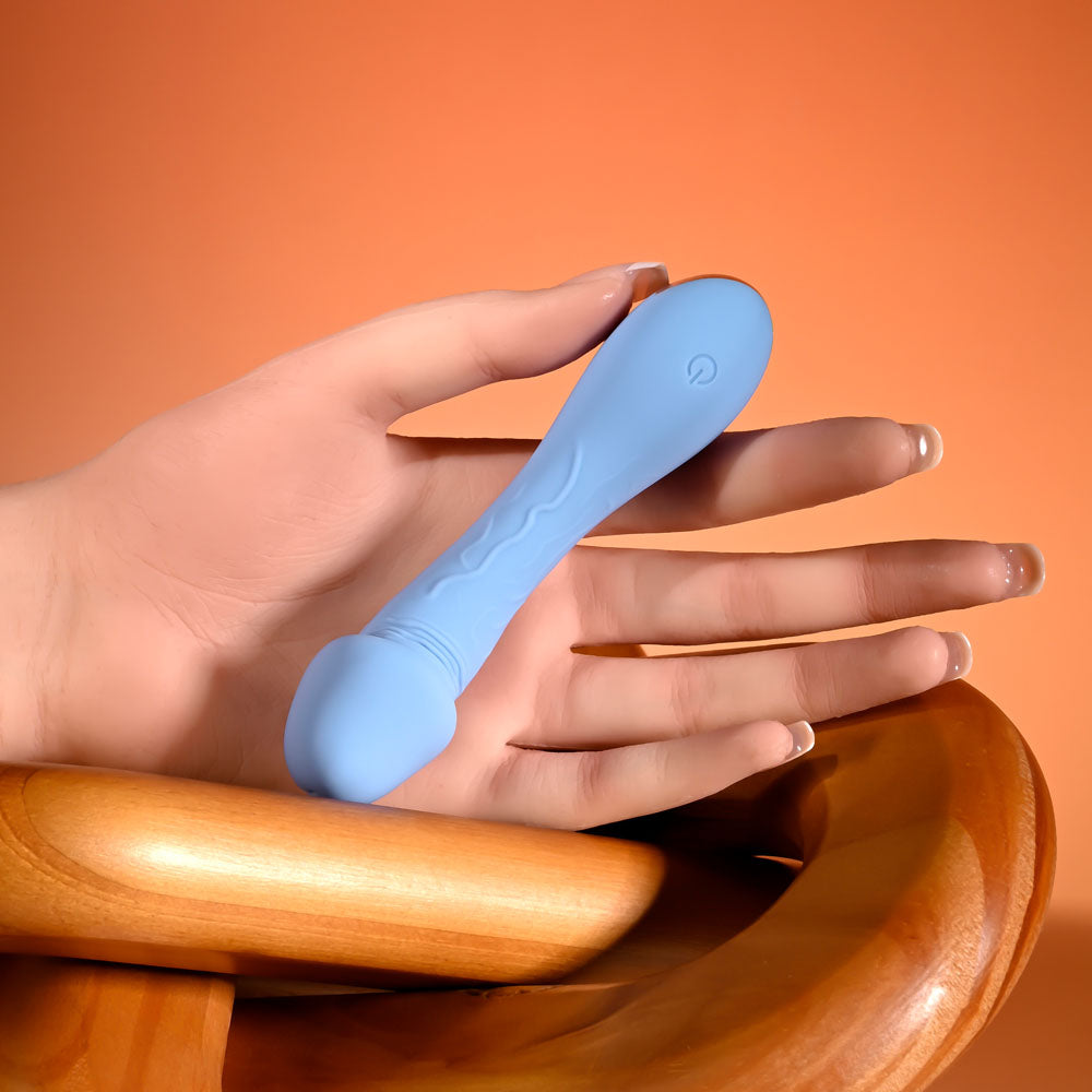 Selopa DAINTY DICK - Baby Blue 11.9 cm USB Rechargeable Mini Vibrator Selopa