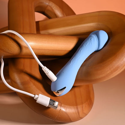 Selopa DAINTY DICK - Baby Blue 11.9 cm USB Rechargeable Mini Vibrator Selopa