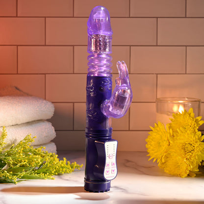 Selopa BUNNY THRUSTER - Purple 24.8 cm Thrusting Rabbit Vibrator Selopa