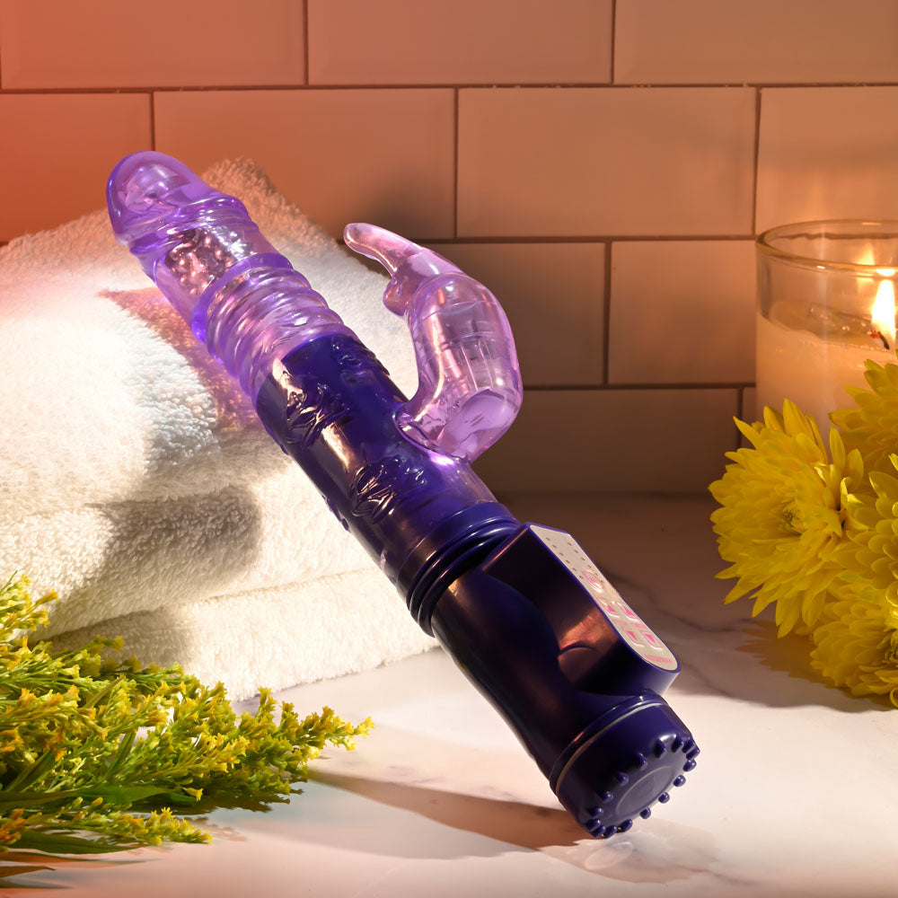 Selopa BUNNY THRUSTER - Purple 24.8 cm Thrusting Rabbit Vibrator Selopa