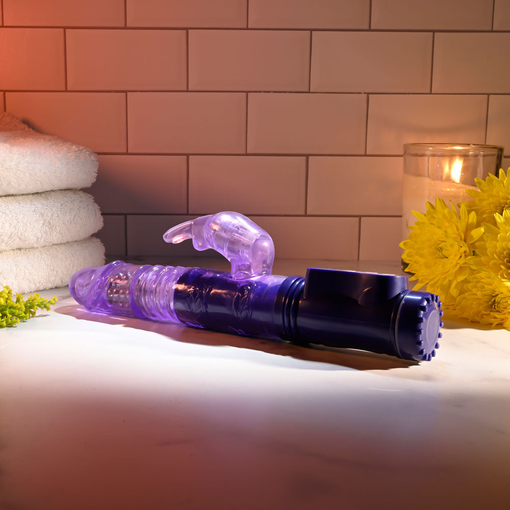 Selopa BUNNY THRUSTER - Purple 24.8 cm Thrusting Rabbit Vibrator Selopa