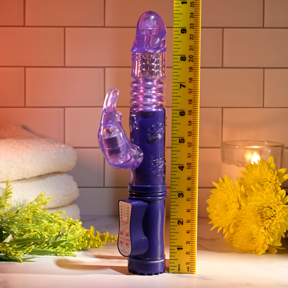 Selopa BUNNY THRUSTER - Purple 24.8 cm Thrusting Rabbit Vibrator Selopa