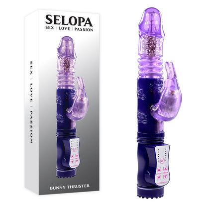 Selopa BUNNY THRUSTER - Purple 24.8 cm Thrusting Rabbit Vibrator Selopa
