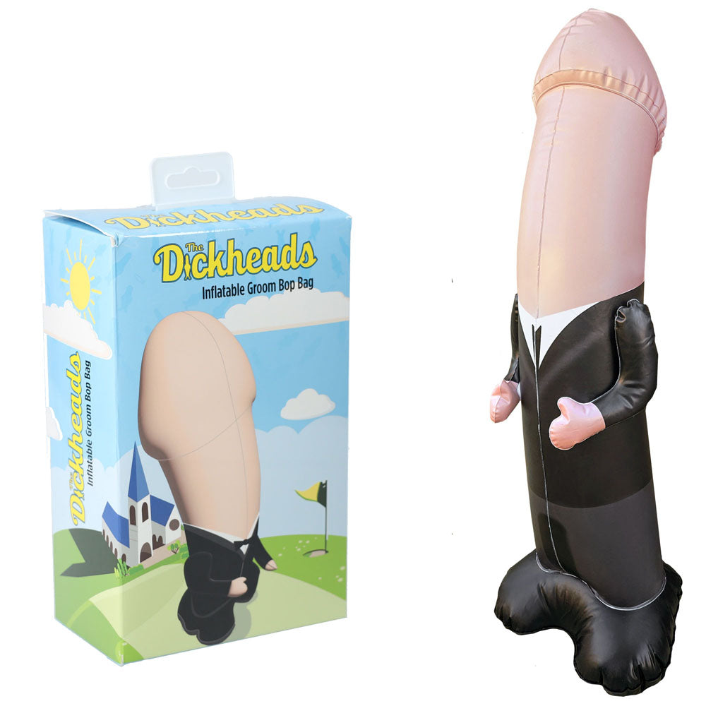 S-LINE The Dickheads - Groom Bop Bag - 100 cm Inflatable Penis Punching Bag Shots Toys