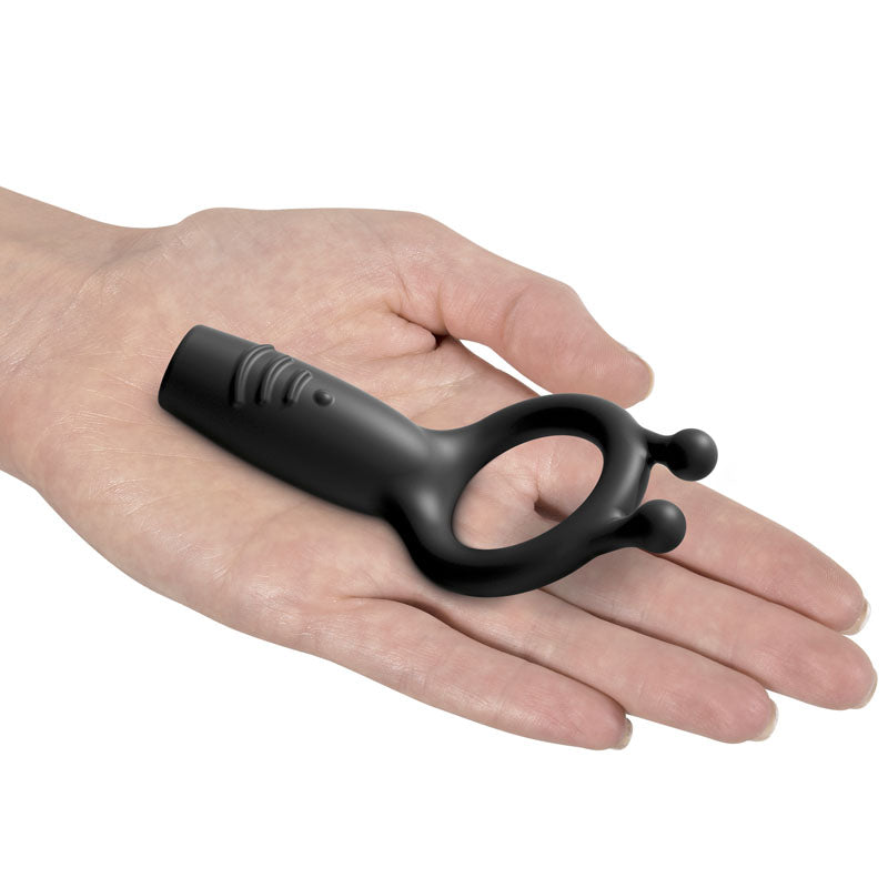 Sir Richards Vibrating Silicone Super C-Ring - Grey USB Rechargeable Vibrating Cock Ring Pipedreams