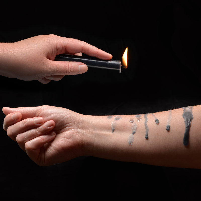 LaCire Drip Pillar Candles - Black - Black Drip Candles - Set of 3 Sportsheets