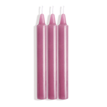 LaCire Drip Pillar Candles - Violet - Violet Drip Candles - Set of 3 Sportsheets