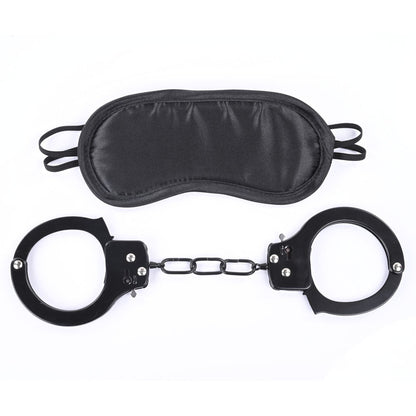 Sex & Mischief Shadow Cuff Kit - Black - 2 Piece Set Sportsheets
