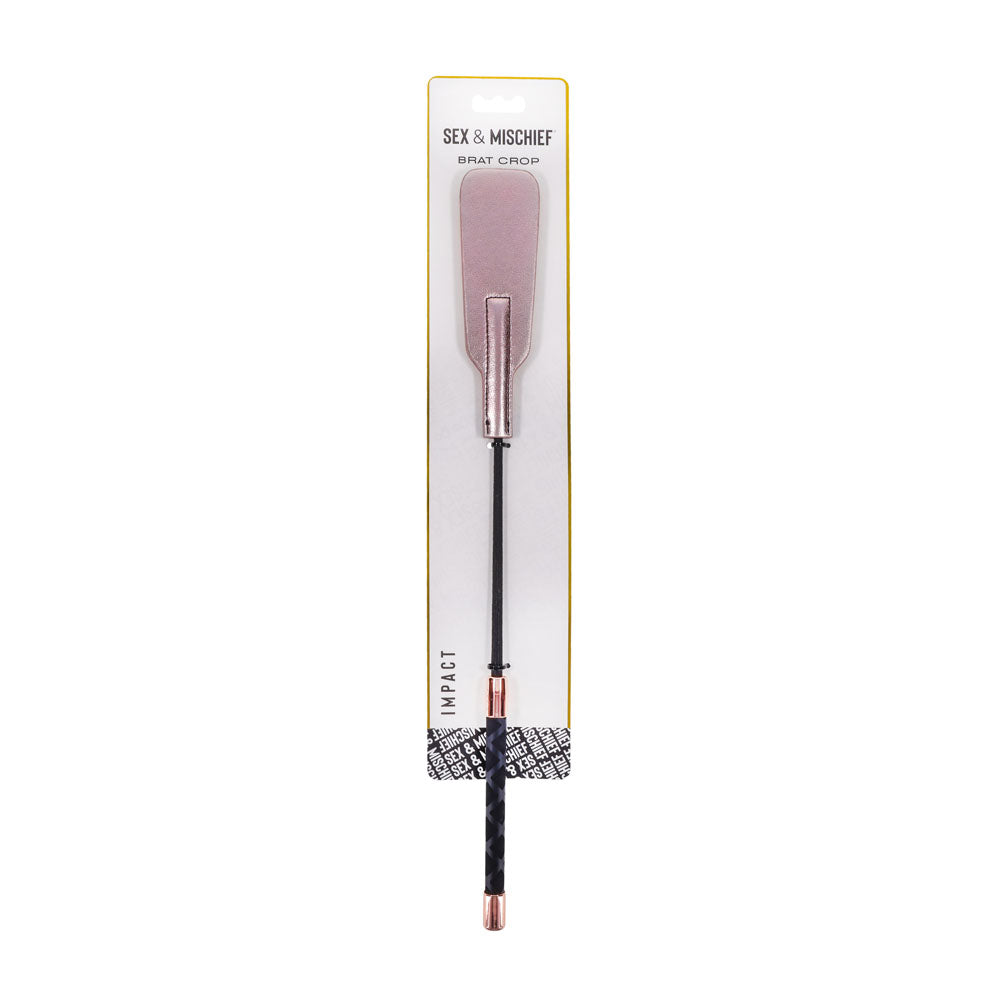 Sex & Mischief Brat Crop - Rose Gold 47 cm Crop Whip Rose Gold - Club X