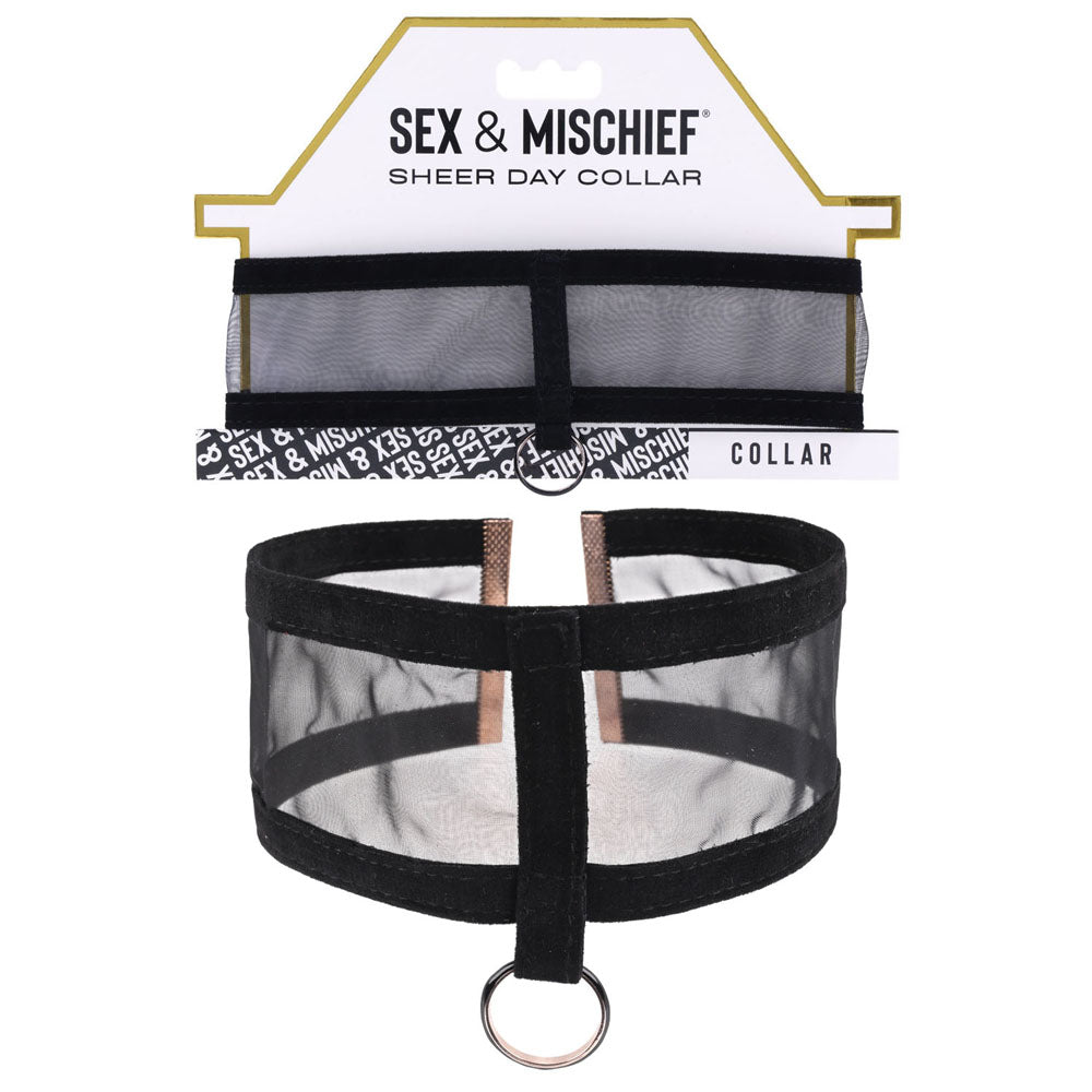 Sex & Mischief Sheer Day Collar - Black Collar Sportsheets