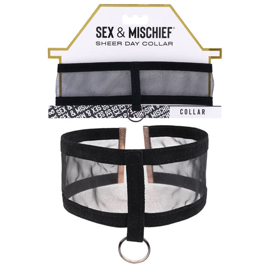 Sex & Mischief Sheer Day Collar - Black Collar Sportsheets