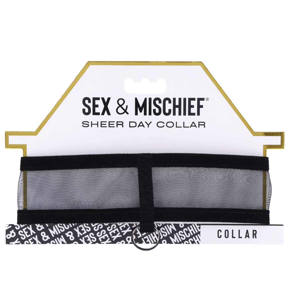 Sex & Mischief Sheer Day Collar - Black Collar Sportsheets