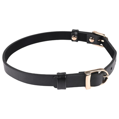 Sex & Mischief Double Buckle Day Collar - Black Collar Sportsheets