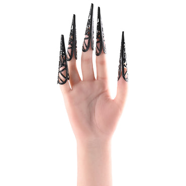 Sex & Mischief Sensory Fingertips - Black - Black - Set of 5 Sportsheets