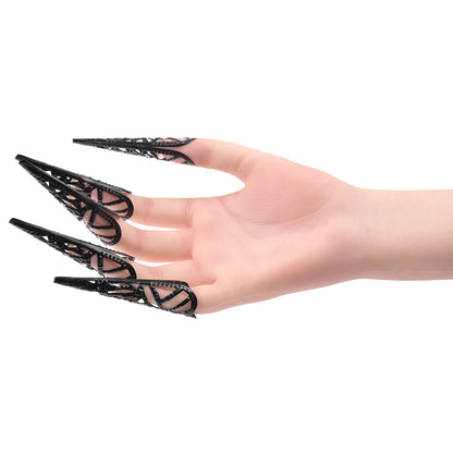 Sex & Mischief Sensory Fingertips - Black - Black - Set of 5 Sportsheets