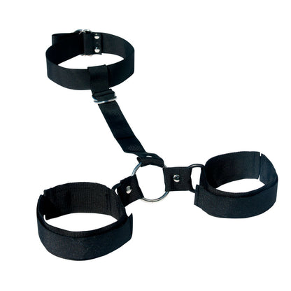 Sex & Mischief Shadow Neck and Wrist Restraint - Black Restraints Sportsheets
