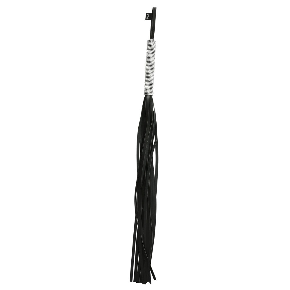 Sex & Mischief Sparkle Flogger - Black/Sparkle 78 cm Flogger Whip Sportsheets
