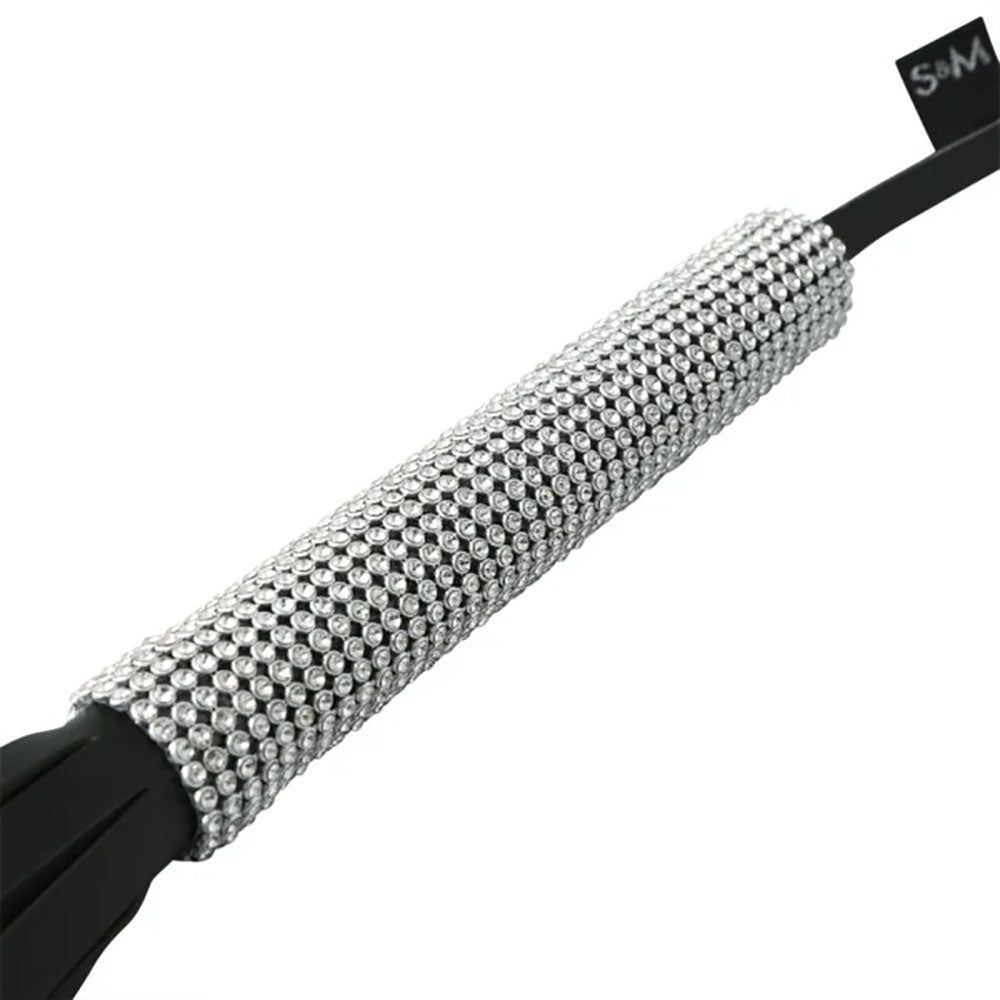 Sex & Mischief Sparkle Flogger - Black/Sparkle 78 cm Flogger Whip Sportsheets