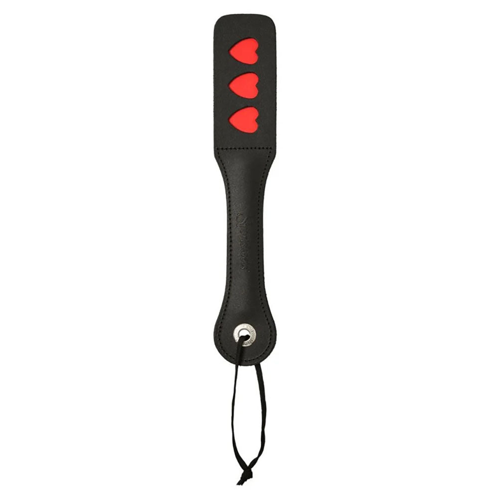 Sex & Mischief Heart Paddle - Black Paddle Sportsheets